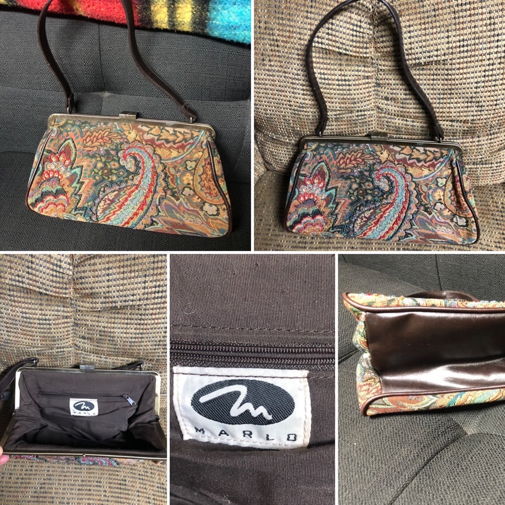 marlo tapestry purse vintage
